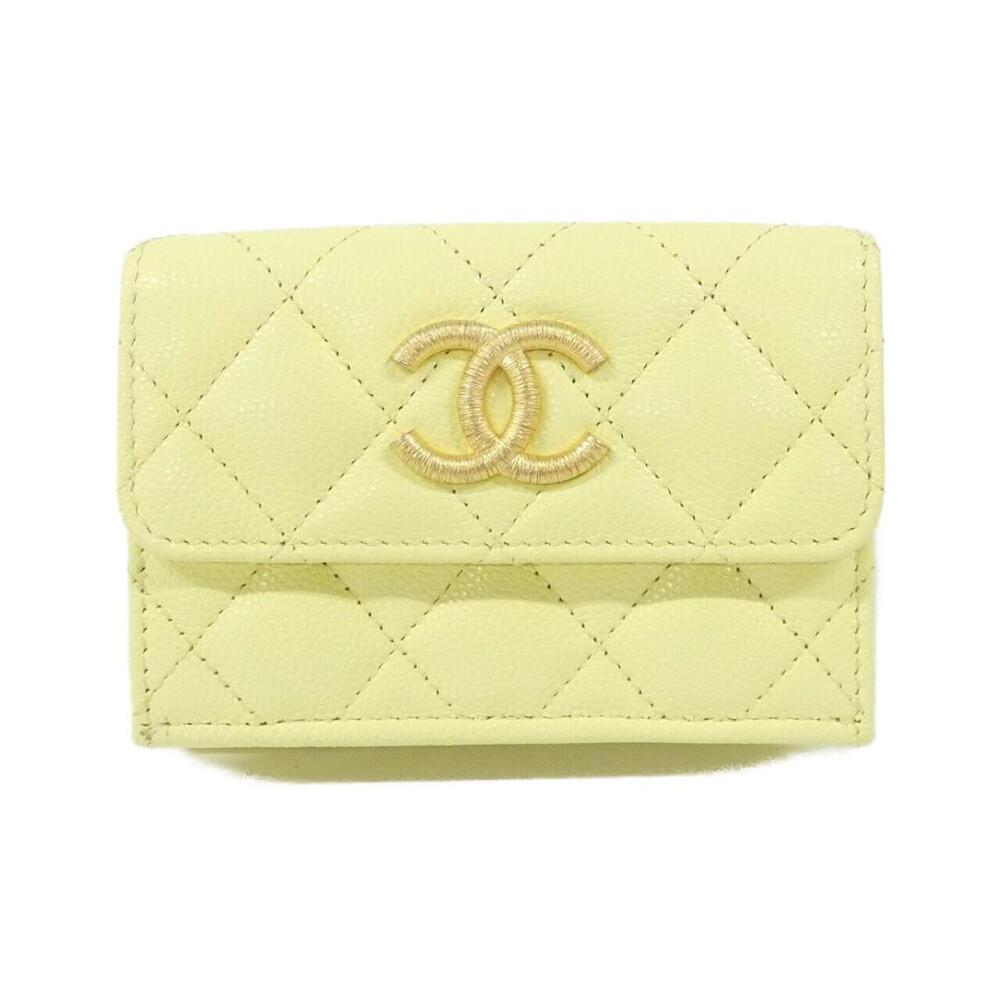 CHANEL Yellow Wallet